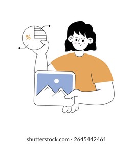Market Statistics  Modern illustrations. Eps 10 file on transparent background