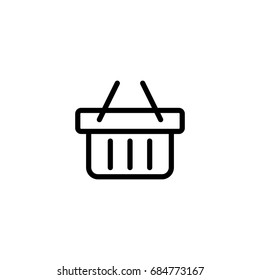 market store basket line black icon