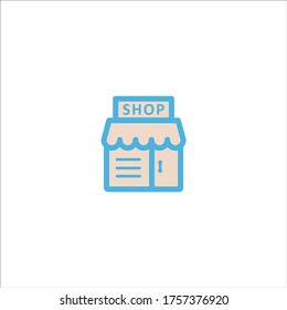 market store icon flat vector logo design trendy illustration signage symbol graphic simple