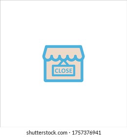 market store icon flat vector logo design trendy illustration signage symbol graphic simple