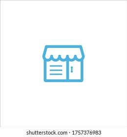 Markthallen Symbol flach Vektorlogo Design trendige Illustrationssymbol-Grafik