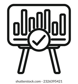 Market studies icon outline vector. Digital business. Web process