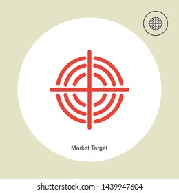 market targeting concept vector icon