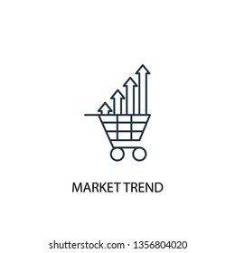 market trend concept line icon. Simple element illustration. market trend concept outline symbol design. Can be used for web and mobile UI/UX