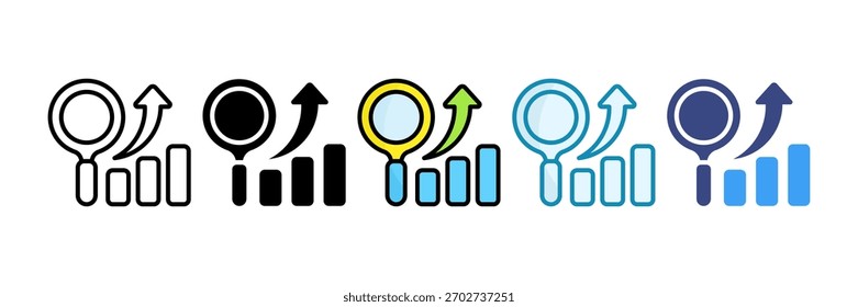 Market Trend Icon Set Multiple Style Collection