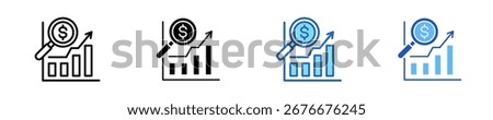 Market Trend Icon Set Multiple Style Collection