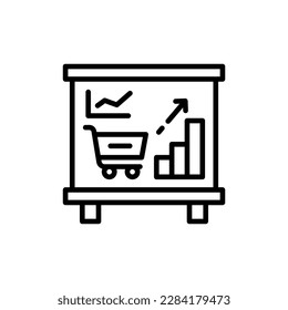 Icono de Tendencia de mercado en vector. Ilustración