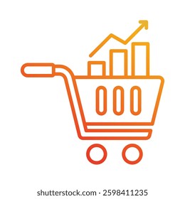 Market Trends Icon Element For Design