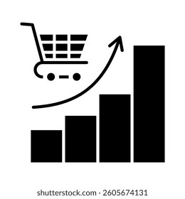 Market Trends Icon Element for Design