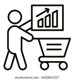 Market Trends icon line vector illustration