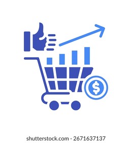 Markttrends Symbol gemischtes Vektorgrafik