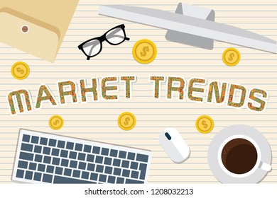 Market trends vector concept design