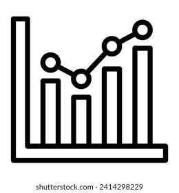 Market Trends Vector Line Icon Design