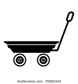 Market trolley icon. Simple illustration of market trolley vector icon for web