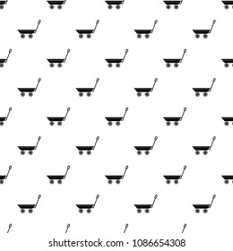 Market trolley pattern vector seamless repeating for any web design