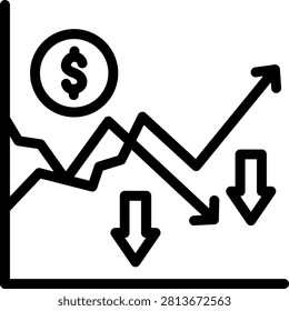 Market Turmoil Vector Design Icon Style