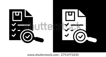Market Validation Icon In Black and White Glyph Style