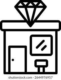 Market Value Icon Outline Vector Illustration