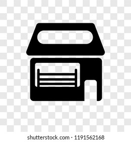 Market vector icon isolated on transparent background, Market transparency logo concept