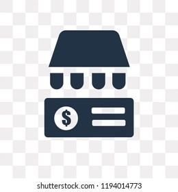 Market vector icon isolated on transparent background, Market transparency concept can be used web and mobile