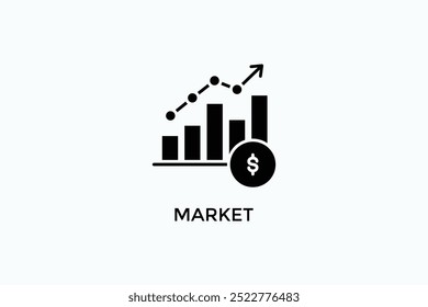 Icono de Vector de mercado o ilustración de logotipo