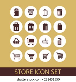 market vector icon set