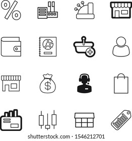 market vector icon set such as: close, percent, booth, gray, user, million, logistic, cashbox, construction, growth, earnings, face, dollar, technology, promotion, table, customers, canvas, urban