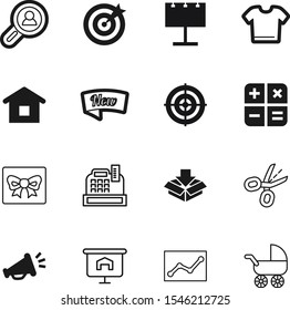 market vector icon set such as: search, cashbox, loudspeaker, maternity, check, valentine, clothing, infographic, new, transparent, kid, digital, fashion, commercial, road, advert, parcel, t-shirt