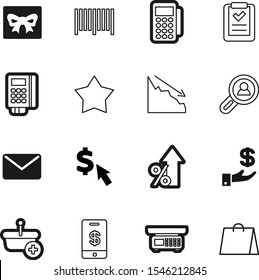 market vector icon set such as: weigher, crisis, postage, one, mall, report, barcode, advertising, cobalt, newsletter, smartphone, coin, system, progress, day, container, discount, mail, men, wealth