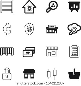 market vector icon set such as: digital, dollar, diagram, label, team, computing, explore, magnifying, center, debit, candle, display, now, trend, model, goods, lock, network, technology, grip