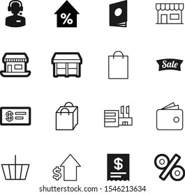 market vector icon set such as: debt, headphone, purse, wallet, accounting, concept, merchandise, basket, blue, mark, eco, computer, increase, call, gray, customer, purchase, food, assistant, woman