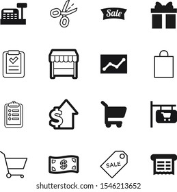 market vector icon set such as: calculator, currency, bank, locator, party, happy, ornate, print, stats, day, register, location, retro, accounting, cashbox, research, signs, agreement, stack, note