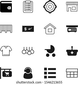 market vector icon set such as: carriage, site, rich, table, scanner, fair, stall, online, body, toddler, technology, wealth, image, hanging, compare, phone, retro, headphone, offer, handle, city