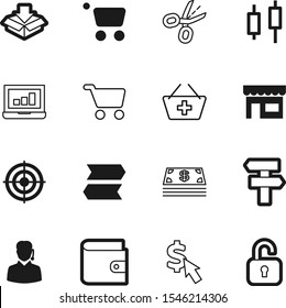 market vector icon set such as: face, unlock, payment, architecture, facade, boutique, ppc, rich, target, loan, investment, candle, donation, glossy, help, mall, sport, scissors, seo, fitness, coin
