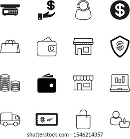 market vector icon set such as: grocery, commerce, contact, analysis, fast, weigher, lorry, delivery, phone, measure, safety, contour, headphone, man, guard, economy, portrait, screen, protect