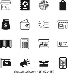 market vector icon set such as: ornate, beauty, apple, pouch, password, tax, signs, label, tag, blue, bakery, ornamental, purse, transaction, media, pictogram, security, ornaments, pen, loudspeaker