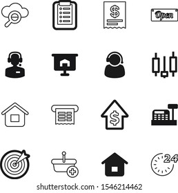 market vector icon set such as: accuracy, talk, objective, microphone, explore, closed, label, product, silhouette, presentation, empty, magnifying, counter, analysis, dollar, rounded, circle