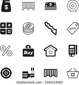 market vector icon set such as: debt, crash, credit, calculation, marketing, image, cart, advantage, technology, page, golden, drawing, electronic, pay, system, pile, customer, competitive, dart