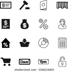 market vector icon set such as: school, modern, sack, judge, woman, service, contact, trend, microphone, circle, math, million, handbook, act, pen, phone, catalog, verdict, customer, trolley, blank