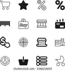 market vector icon set such as: info, child, coupon, e-mail, digital, centre, postage, stall, newsletter, menu, front, letter, goal, sell, seo, icons, exterior, bank, window, quality, options, tag