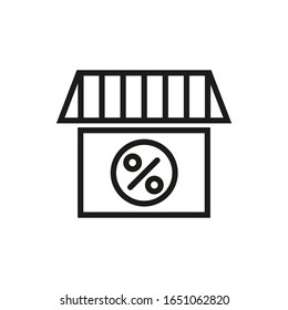 Market Vector Line Icon Illustration