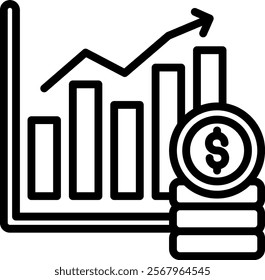 Market Vector Lineal Icon On White Background.