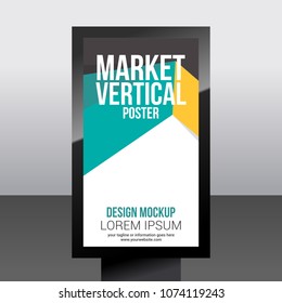 Market Vertical Poster Abstract Vector Design