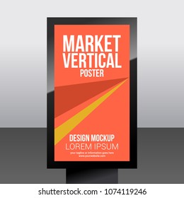Market Vertical Poster Abstract Vector Design