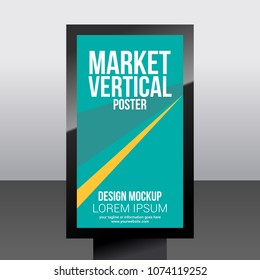 Market Vertical Poster Abstract Vector Design