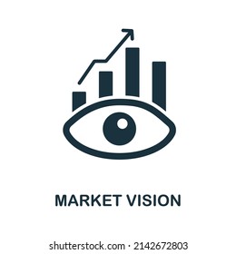Market Vision flat icon. Colored element sign from finance management collection. Flat Market Vision icon sign for web design, infographics and more.