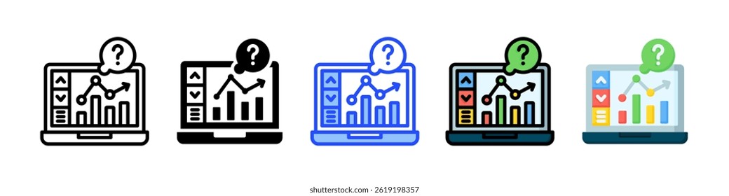 Coleção De Ícones De Volatilidade De Mercado Com Vários Estilos