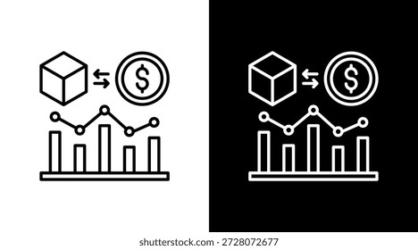 Diseño de conjunto de iconos de mercado blanco
