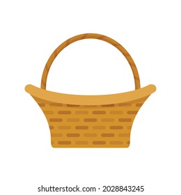 Market wicker icon. Flat illustration of market wicker vector icon isolated on white background