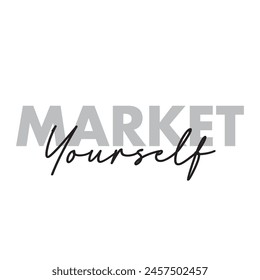 market yourself text on white background.